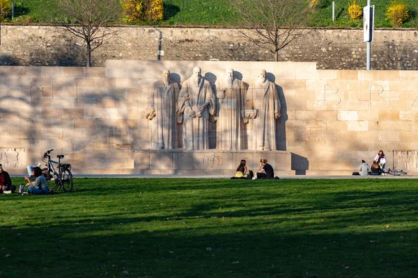Geneva Switzerland March 2022 International Monument Reformation Usually Known Reformation — Stock Photo, Image