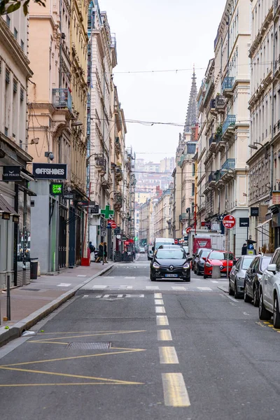 Lyon Frankrijk Januari 2022 Street View Gebouwen Oude Binnenstad Van — Stockfoto