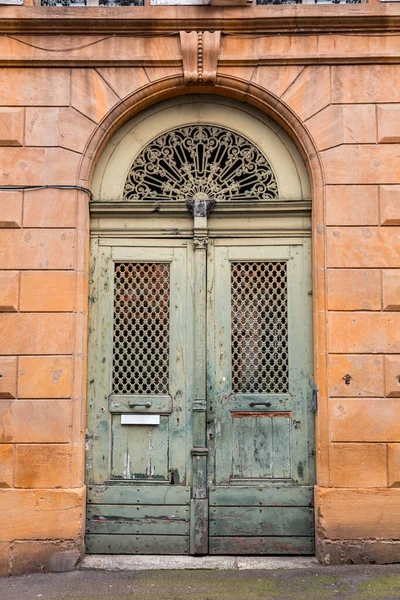 Old Beautiful Ornate Door Classic Architectural Detail Found Metz France — Stock Photo, Image