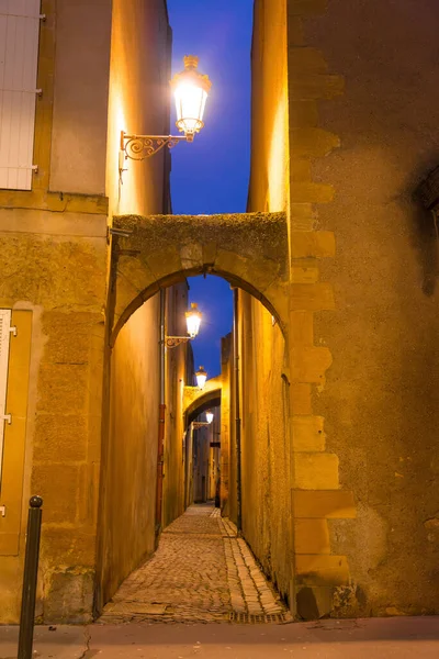 Vue Sur Rue Bâtiments Typiquement Français Dans Ville Metz France — Photo