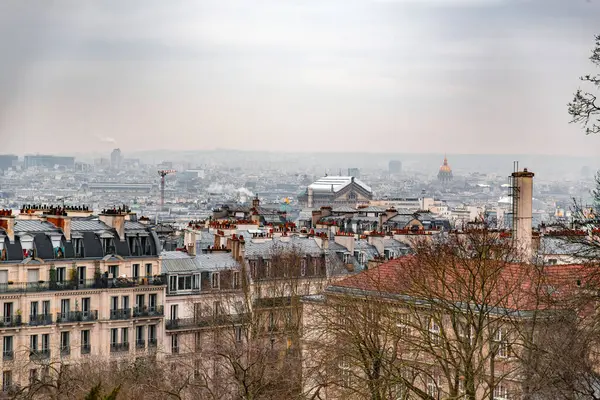Parigi Francia Gennaio 2022 Veduta Aerea Parigi Capitale Francese Montmartre — Foto Stock