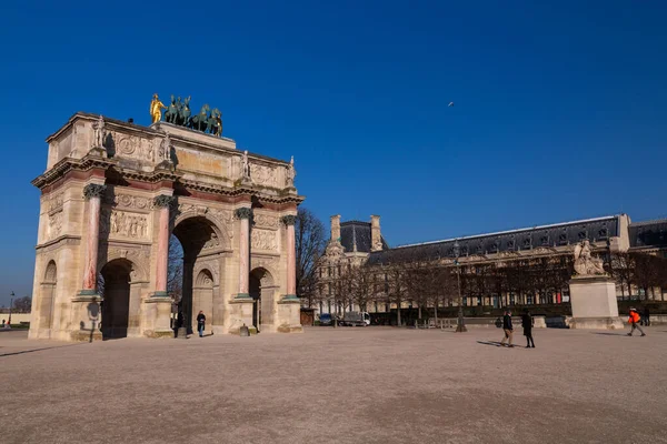 París Francia Ene 2022 Arco Del Triunfo Del Carrousel Arco — Foto de Stock