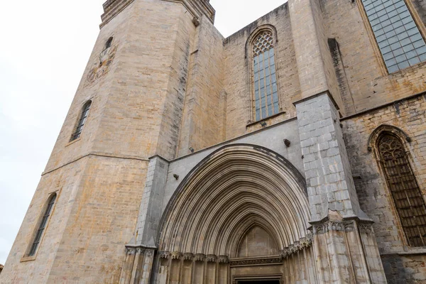 Die Kathedrale Von Girona Auch Als Kathedrale Der Heiligen Maria — Stockfoto
