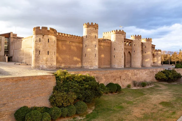 Der Aljaferia Palast Ist Ein Befestigter Mittelalterlicher Palast Der Jahrhundert — Stockfoto