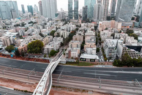 Tel Aviv Israel Oktober 2023 Luftaufnahme Der Gebäude Und Umgebung — Stockfoto