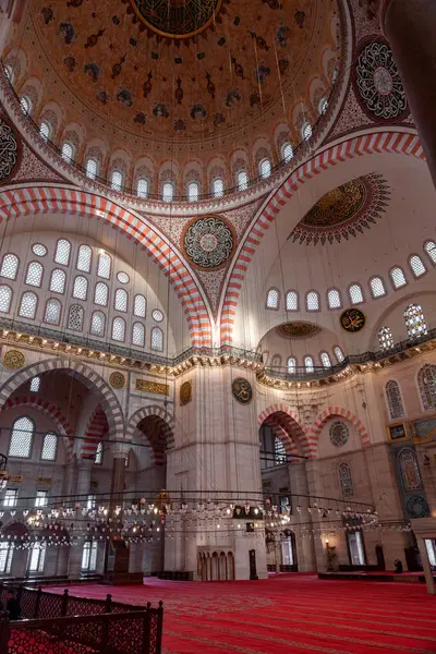 Isztambul Turkiye 2023 Március Interior View Suleymaniye Egy Török Császári — Stock Fotó