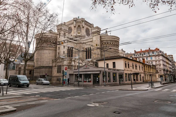 Lyon France January 2022 Rear View Eglise Immaculee Conception Avenue — Stock Photo, Image