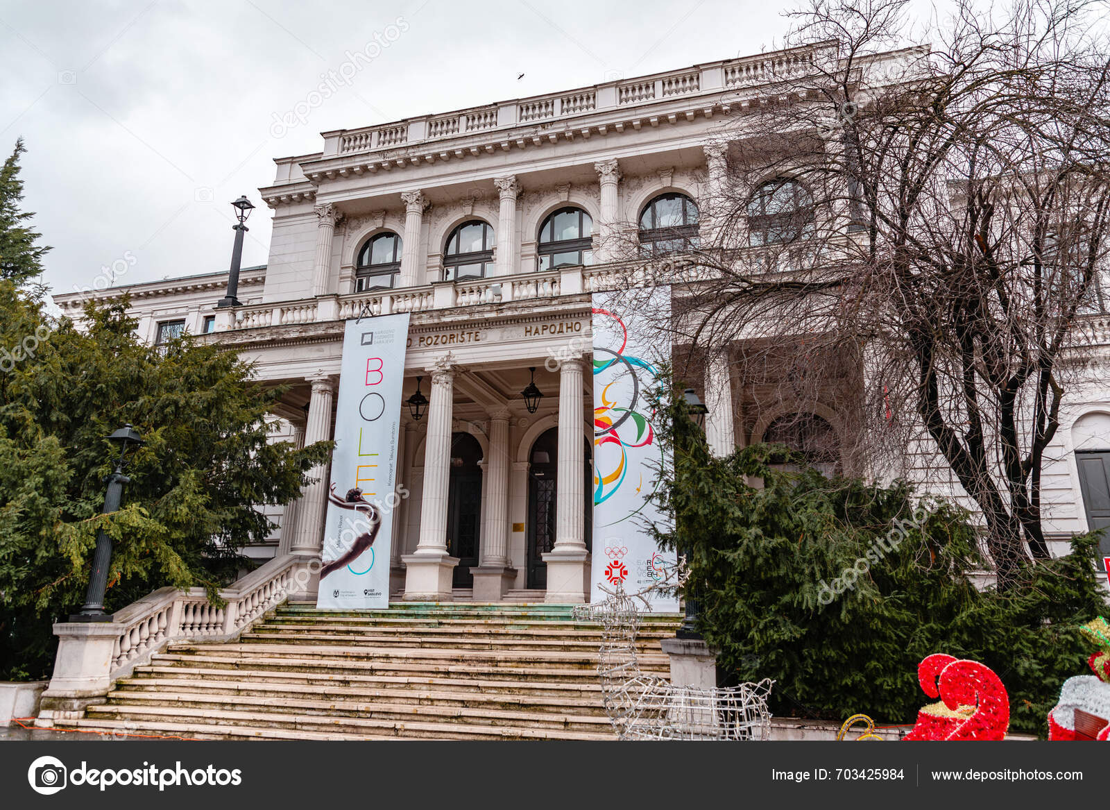 Sarajevo Bosnia Herzegovina Feb 2024 Exterior Facade View Sarajevo