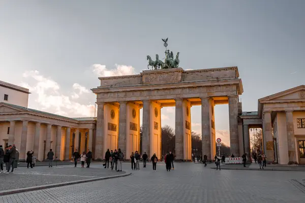 Berlín Alemania Diciembre 2021 Famoso Hito Puerta Brandeburgo Brandenburger Tor — Foto de Stock