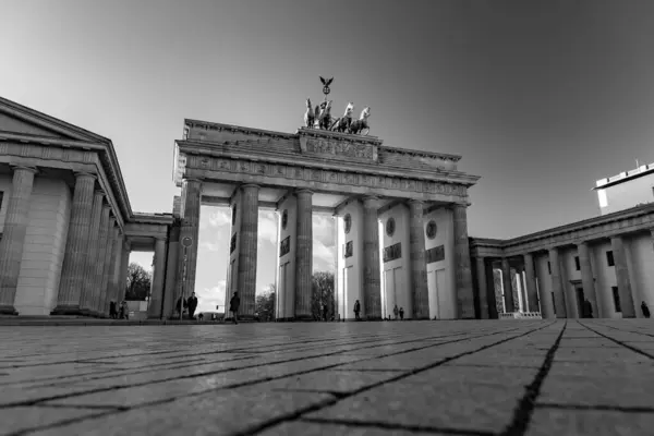 Berlin Saksa Joulukuuta 2021 Brandenburgin Portin Tai Brandenburger Torin Kuuluisa — kuvapankkivalokuva