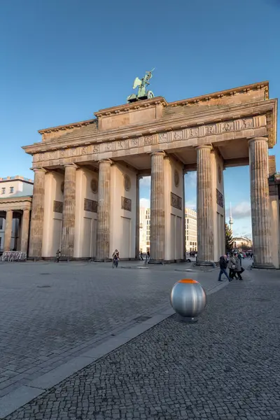 Berlim Alemanha Dezembro 2021 Famoso Marco Portão Brandemburgo Brandenburger Tor — Fotografia de Stock