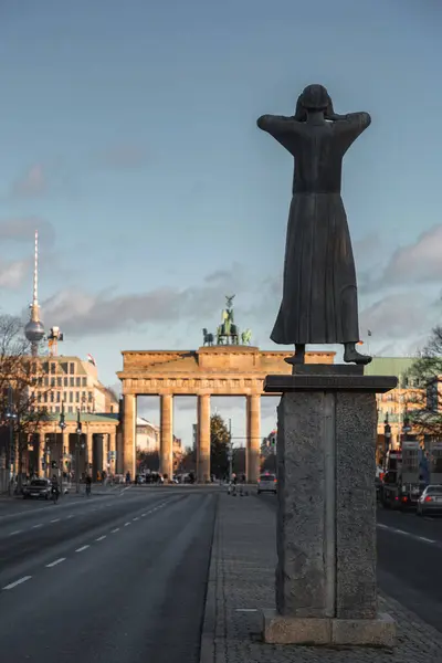 Berlín Německo Prosince 2021 Slavná Památka Braniborské Brány Nebo Braniborského — Stock fotografie