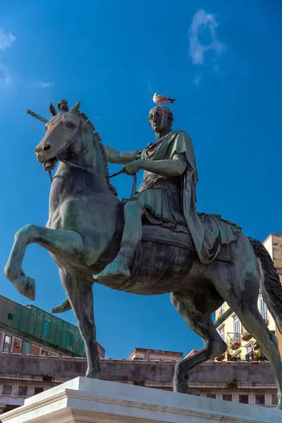 stock image Naples, Italy - April 9, 2022: Piazza del Plabiscito, named after the plebiscite taken on October 21, 1860, that brought Naples into the unified Kingdom of Italy.