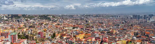 Nápoles Itália Abril 2022 Vista Aérea Cidade Nápoles Castelo Sant Fotos De Bancos De Imagens