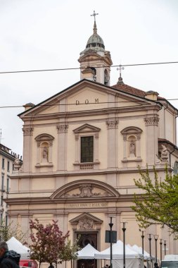 Milan, Italy - 30 March 2022: The church of Santa Francesca Romana in Milan, located in the square of the same name, near Corso Buenos Aires, Porta Venezia. clipart