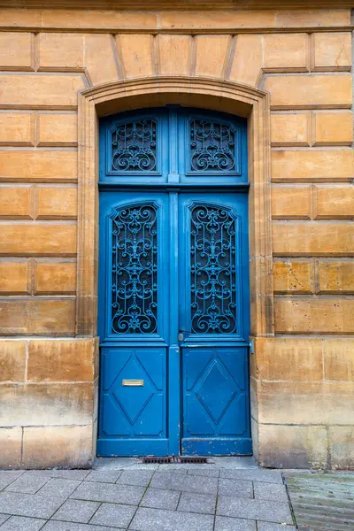 Old Beautiful Ornate Door Classic Architectural Detail Found Metz France — Stock Photo, Image