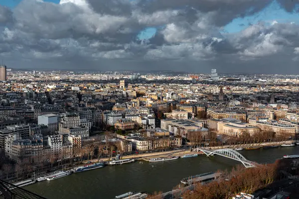 Paris Frankreich Januar 2022 Luftaufnahme Der Französischen Hauptstadt Paris Von lizenzfreie Stockbilder