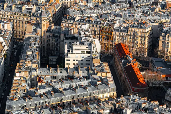 Párizs Franciaország 2022 Január Párizs Légi Kilátása Francia Főváros Eiffel Stock Fotó