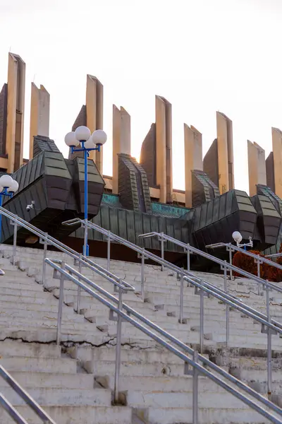 Stock image Pristina, Kosovo - February 5, 2024: Palace of Youth and Sports, formerly named Boro and Ramiz is a multi-purpose hall located in Pristina, Kosovo.