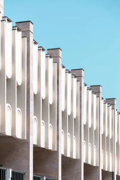 stock image Modernist and Soviet era style architectural detail from a building in Tbilisi, Georgia.