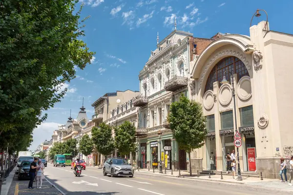 stock image Tbilisi, Georgia - 17 JUNE, 2024: David Aghmashenebeli Avenue is one of the main avenues in the historical part of Tbilisi, known for its 19th century classical architecture.