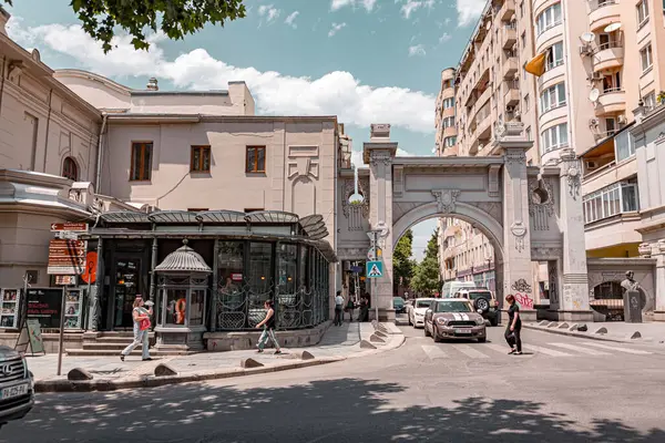 stock image Tbilisi, Georgia - 17 JUNE, 2024: Marjanishvili Square is a major square in Tbilisi, Georgia. Located between the Rustaveli and Station Square metro stations.