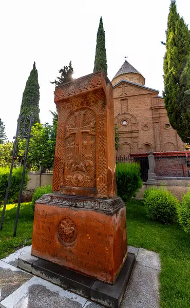 stock image Tbilisi, Georgia - 17 JUNE, 2024: The Ejmiatsin Church is an 18th century Armenian Apostolic church in the Avlabari district of Old Tbilisi, Georgia