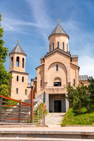 Stock image Kutaisi, Georgia - June 15, 2024: The Central Square Church of Kutasi located next to the Kolkha Fountain, Kutaisi, Georgia.