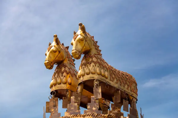 stock image Colchis or Kolkha Fountain with thirty animal statues depicting the ancient Georgian heritage, located on the Central Square, Kutaisi.