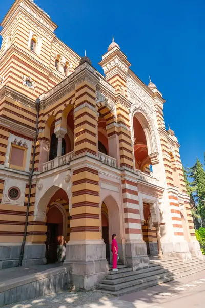 stock image Tbilisi, GEO- 23 JUN, 2024: Georgian National Opera and Ballet Theater on Rustaveli Avenue. Founded in 1851, one of the oldest in Eastern Europe and Western Asia.