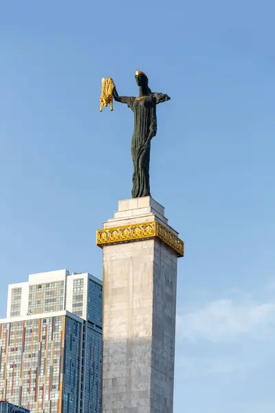 stock image Batumi, Georgia - 13 JUNE 2024: The Medea statue is a monument to Medea, a Colchian Princess of the Greek mythology erected in Batumi, Georgia.