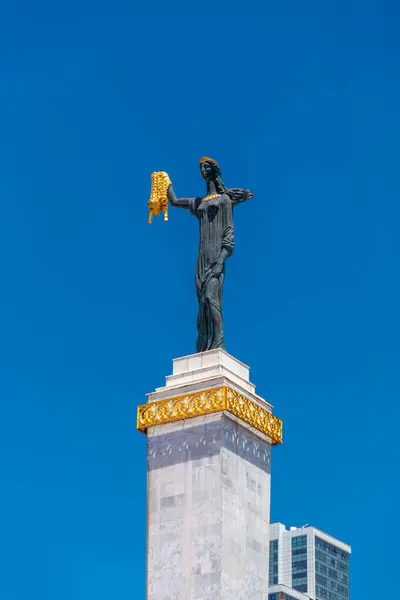 stock image Batumi, Georgia - 13 JUNE 2024: The Medea statue is a monument to Medea, a Colchian Princess of the Greek mythology erected in Batumi, Georgia.