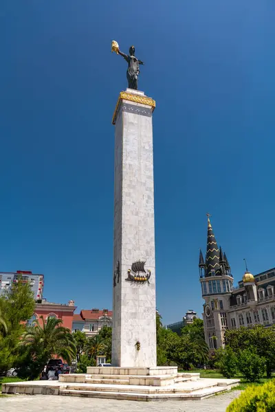 stock image Batumi, Georgia - 13 JUNE 2024: The Medea statue is a monument to Medea, a Colchian Princess of the Greek mythology erected in Batumi, Georgia.