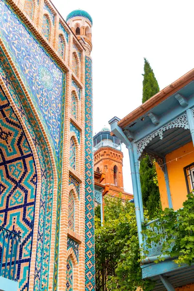 stock image Tbilisi, Georgia - 21 JUNE, 2024: Abanotubani meaning the bath district, is the ancient district of Tbilisi, Georgia, known for its sulphuric baths.