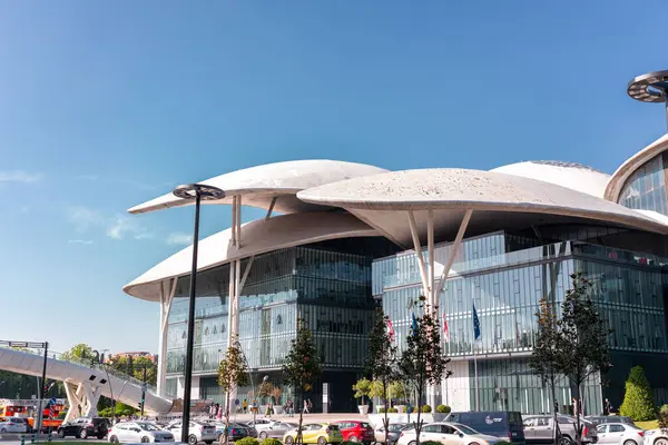 stock image Tbilisi, Georgia - 24 JUNE, 2024: Public Service Hall is an agency of the Georgian government which provides a variety of public services, along the Kura River, Tbilisi.