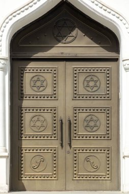 Batumi, Georgia - 14 JUNE 2024: The Batumi Synagogue is an Orthodox Jewish congregation and synagogue, located in Batumi, Adjara, Georgia, built in 1904. clipart