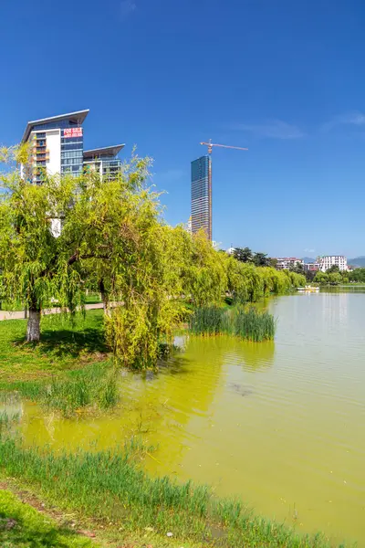 stock image Batumi, Georgia - 14 JUNE 2024: Nuri Lake is a natural lake surrounded with a sparse urban park in Batumi, Adjara, Georgia.