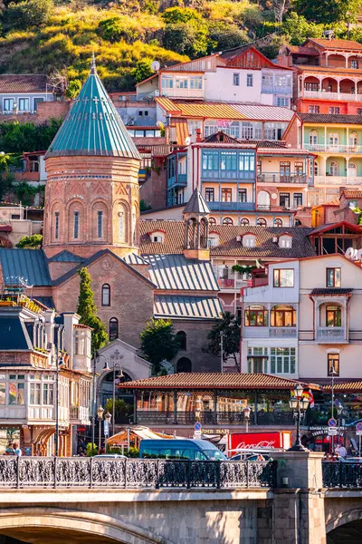 stock image Tbilisi, Georgia - 22 JUNE, 2024: Saint George's Church or Surb Gevorg is a 13th century Armenian church in the old city of Tbilisi, Georgia's capital.