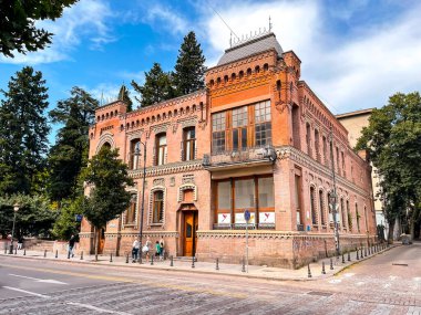 Tbilisi, Georgia - 25 JUNE, 2024: David Aghmashenebeli Avenue is one of the main avenues in the historical part of Tbilisi, known for its 19th century classical architecture. clipart