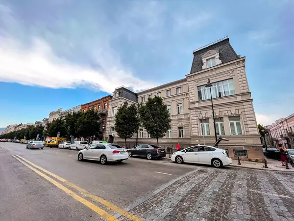 stock image Tbilisi, Georgia - 25 JUNE, 2024: David Aghmashenebeli Avenue is one of the main avenues in the historical part of Tbilisi, known for its 19th century classical architecture.