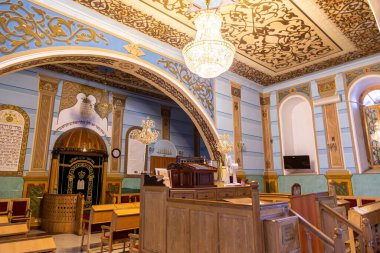 Tbilisi, Georgia - 12 AUG, 2024: The Great Synagogue of Tbilisi is an Orthodox Jewish congregation and synagogue on Leselidze Street in Tbilisi, Georgia. clipart