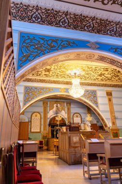 Tbilisi, Georgia - 12 AUG, 2024: The Great Synagogue of Tbilisi is an Orthodox Jewish congregation and synagogue on Leselidze Street in Tbilisi, Georgia. clipart