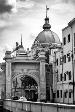 Tbilisi, Georgia - 10 AUG, 2024: Art deco style gate on Marjanishvili Square, a major square in Tbilisi, Georgia. Located between the Rustaveli and Station Square metro stations. clipart