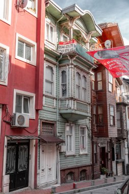 Istanbul, Turkiye - OCT 14, 2024: Historical streets of Arnavutkoy, an affluent district and a popular touristic spot in Besiktas, European side of the Bosphorus. clipart