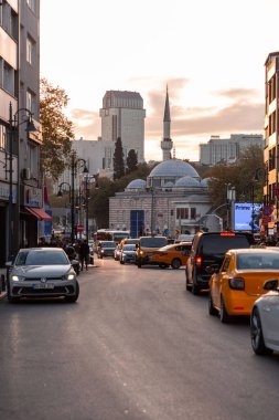 Istanbul, Turkiye - OCT 14, 2024: Carsi, the central area of Besiktas, a district and municipality of Istanbul Province located on the European side of the Bosphorus, Turkiye. clipart