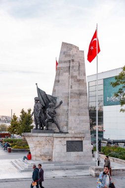 Istanbul, Turkiye - OCT 14, 2024: Besiktas Square, the main public area of Besiktas, a district and municipality of Istanbul Province located on the European side of the Bosphorus, Turkiye. clipart