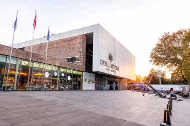 Istanbul, Turkiye - 14 OCT 2024: The Istanbul Naval Museum is a national naval museum, located in Besiktas, Istanbul. Established in 1897 by the Ottoman Minister of the Navy, Bozcaadali Hasan Husnu Pasha. clipart