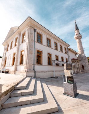 Istanbul, Turkiye - OCT 14, 2024: Tevfikiye Mosque is an Ottoman mosque located on the coastal road of the district of Arnavutkoy, built in 1832 by the order of Sultan Mahmoud II. clipart