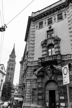 Milan, Italy - 30 March 2022: San Gottardo in Corte or San Gottardo a Palazzo is a church in Milan, northern Italy. clipart