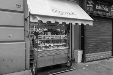 Naples, Italy - 10 APR 2022: Typical Neapolitan pastry products sold at a local bakery in Naples, Campania, Italy. clipart